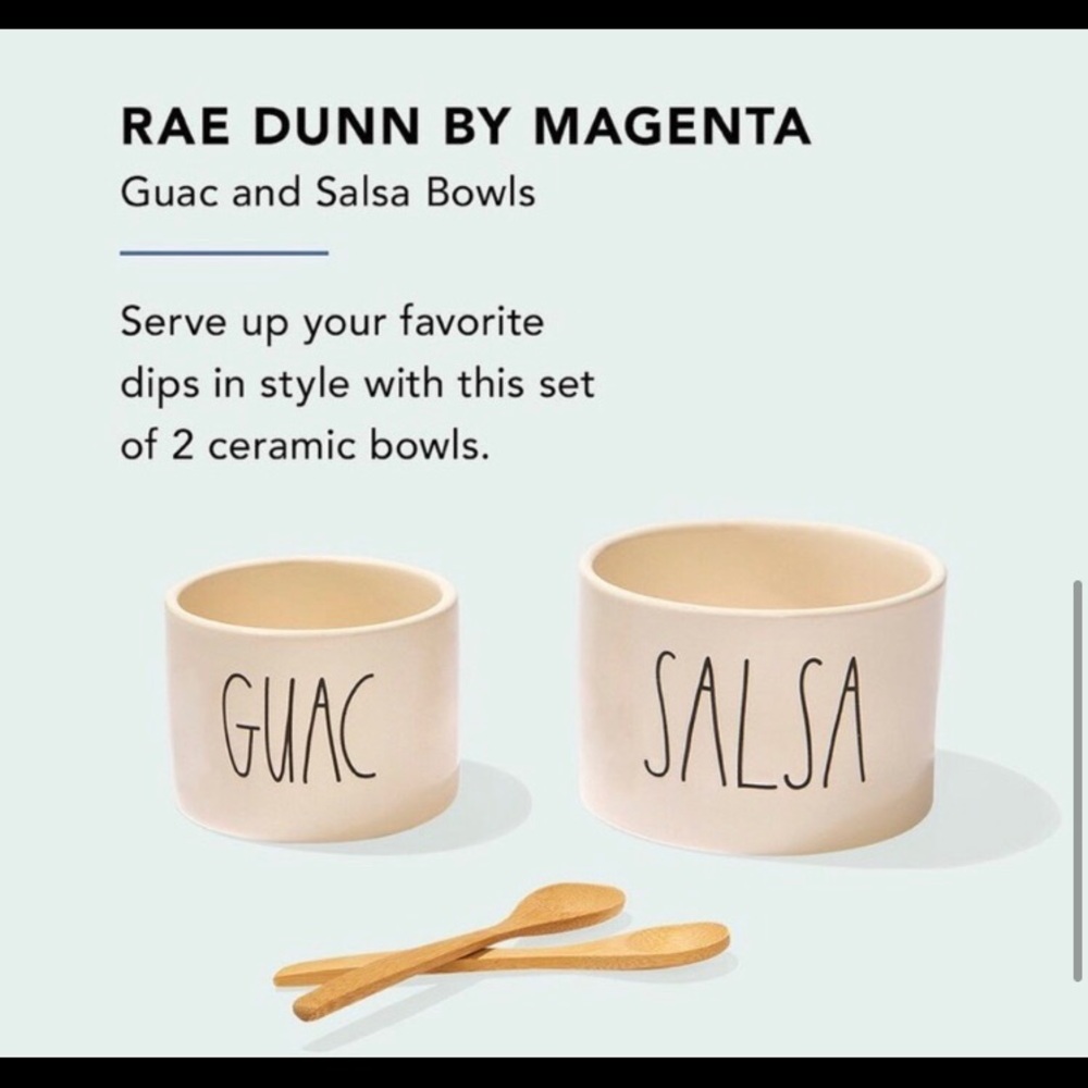 Rae Dunn Guacamole and Salsa Set